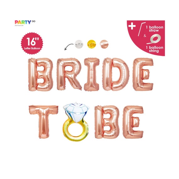 Bride To Be Balloon Banner For Bridal Shower Bachelorette Etsy
