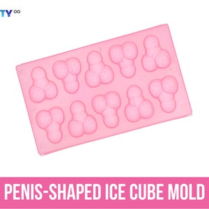 Ice Cube Tray for Making Penis Ice Cubes, Fun Silicone Ice Cube Trays for  Freezer, Includes Ice molds and Funnel (blue)