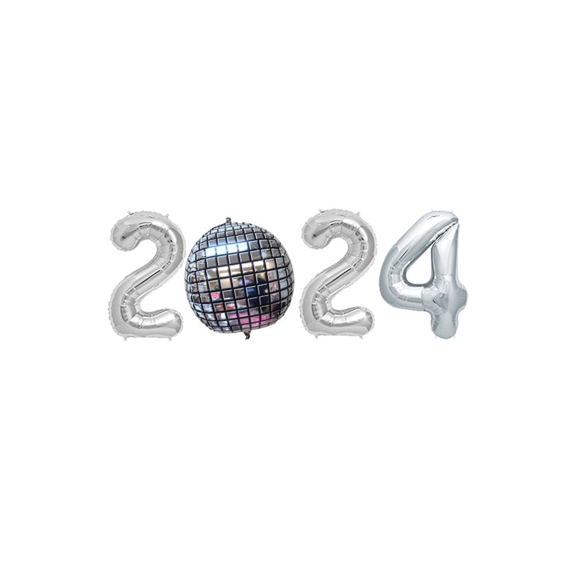 2024 Retro 90s 80s 70s Disco NYE Party Balloon Banner New image 1