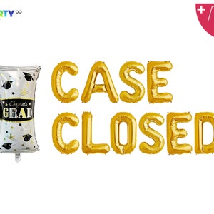 Case Closed Banner | Juris Doctorate Law School Graduation Banner Decorations | Graduation Decorations 2025