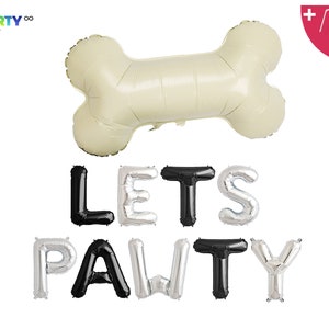 Lets Pawty Balloons | Dog Puppy Birthday Party Decoration | Puppy Birthday Party Decoration Balloon | Dog Bone Balloon