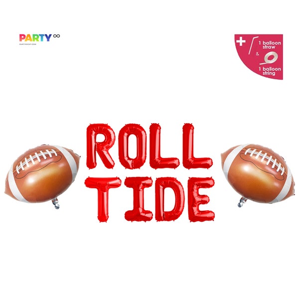 Roll Tide Balloon Banner | Alabama Crimson Tide | Alabama University Football Balloon Banner | Football Party Decoration