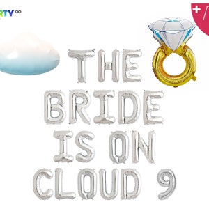The Bride Is On Cloud 9 Bachelorette Party Decor | Bach Party Decorations | Bachelorette Party Decor Balloon Banner