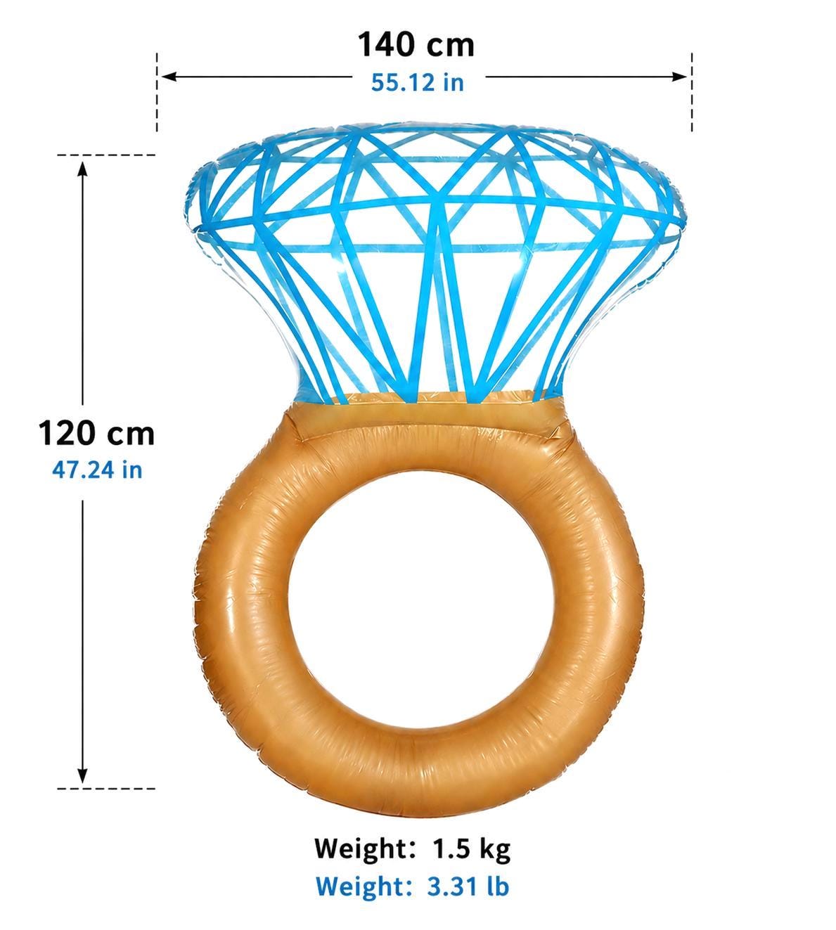 Diamond Ring Pool Float Inflatable Engagement Ring: Bachelorette Party ...