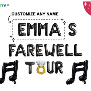 Farewell Tour Banner | Custom Music theme Bachelorette Party Decorations | Final Tour | Rock n Roll Disco Bachelorette Party Decorations