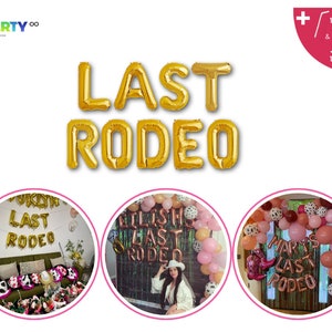 Last Rodeo Bachelorette Party Decorations Banner Nashville Last Rodeo Cowgirl Yeehaw Bridal Shower Bride to Be Gold