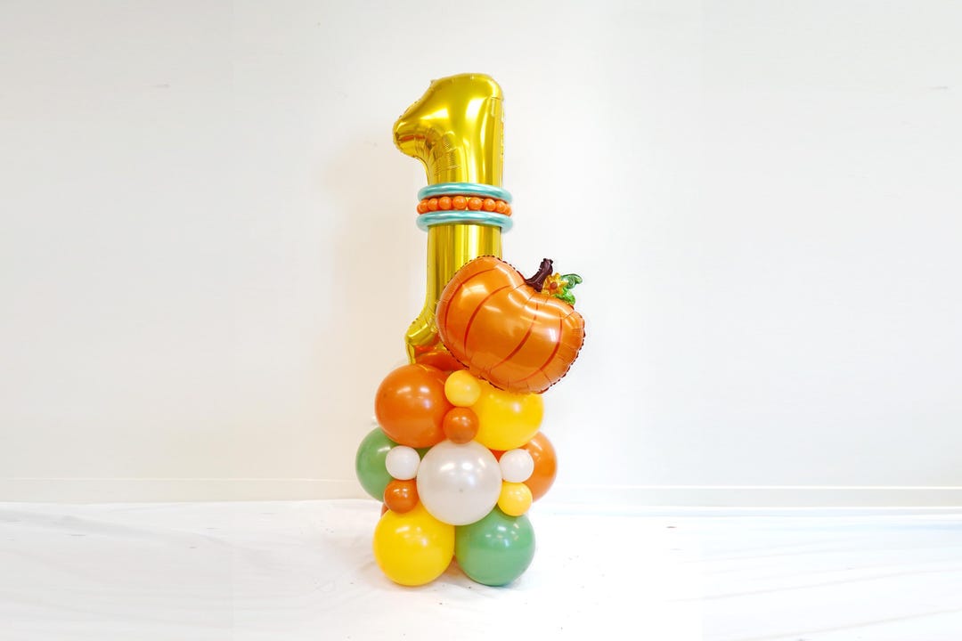 Pumpkin Balloon Column Kit: Fall Birthday, Baby Shower Decor - Etsy
