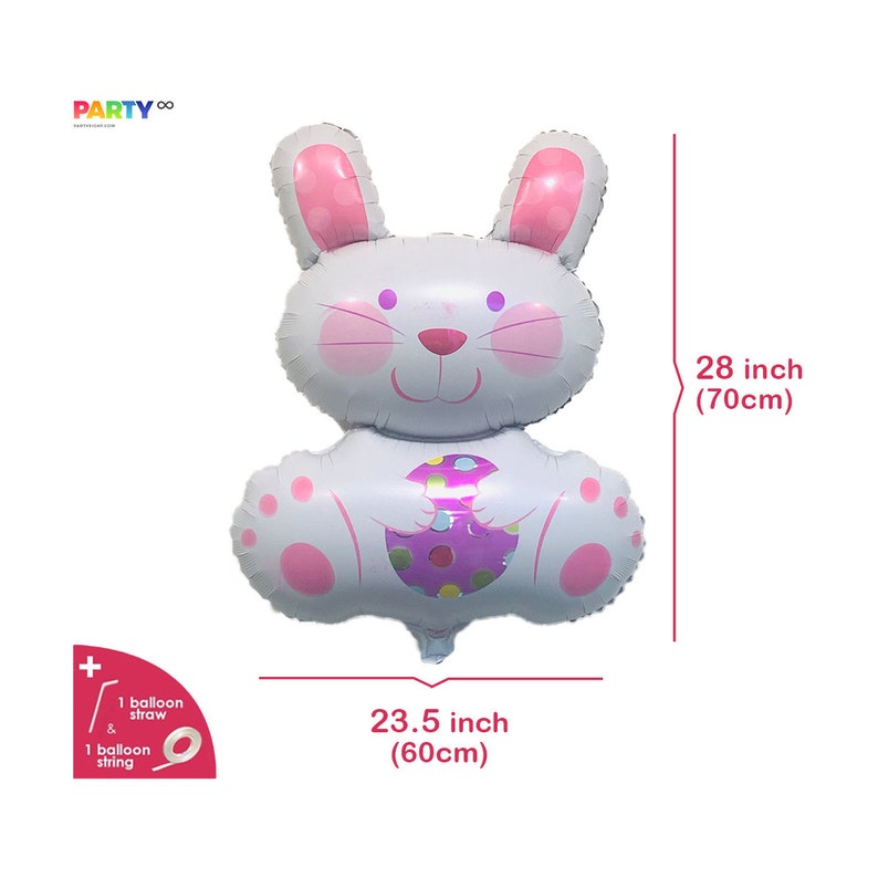 Bunny Balloon Rabbit Balloon Birthday/Easter Party Decoration Kids/Girl's Birthday image 2