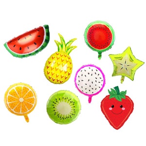 Fruit Balloons | Twotti Frutti Party Balloons | Fruit Party | Fruity Balloon Bouquet | Watermelon/Strawberry Balloons | Fruit Theme Birthday