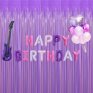 Purple Theme Birthday Decor Set Music Theme Rock n Roll  | Musical Rockstar Rock Baby Shower Birthday Born To Rock Party