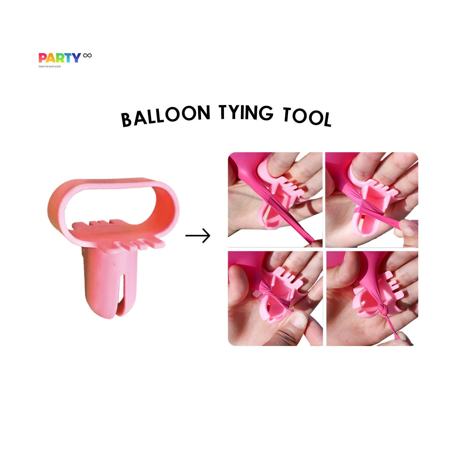 Balloon Tool Knot Tie Tying Knotter Ballon Tier Balloons Garland Knotting  Faster Tieing Accessory String Device Kit 