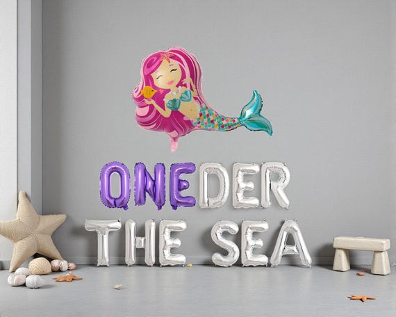 Oneder The Sea 1st Birthday Balloon: First Birthday Mermaid Party Decor