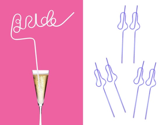 Funny Bachelorette Straws | Bachelorette Party Decorations | Nashville Bachelorette Party Favors | Bride To Be | Il_570xn