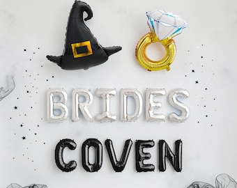 Brides Coven Balloon Kit: Halloween Bachelorette Witch Hat Decorations Spooky Bridal Bach Party Decor