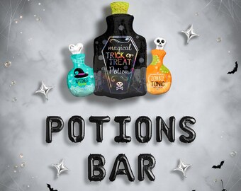 Potions Bar Halloween Balloon Kit: Spooky Birthday Party Decor Witch Bachelorette Halloween Party Decorations