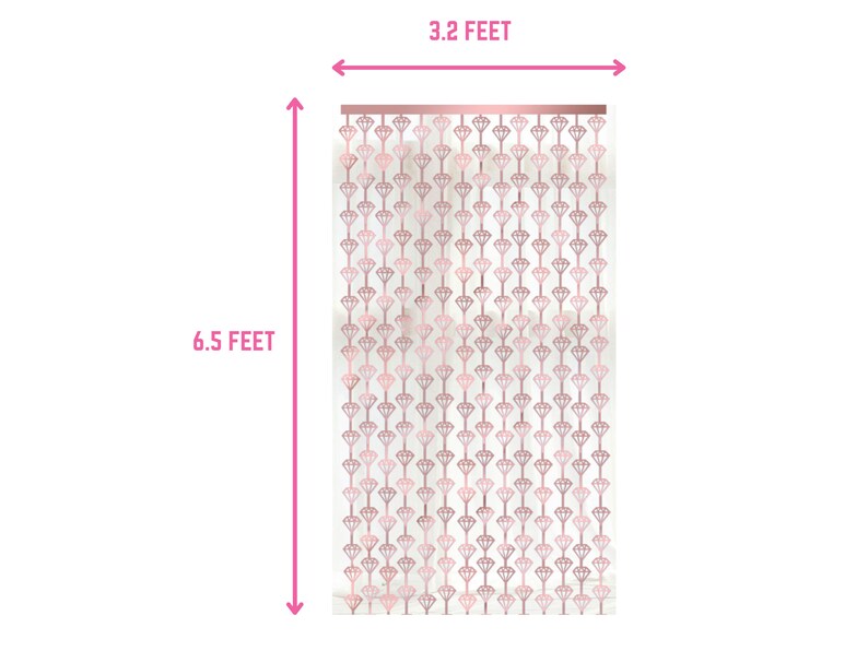 Gold Rose Gold Diamond Fringe Backdrop: Party Photo Booth Decoration image 5