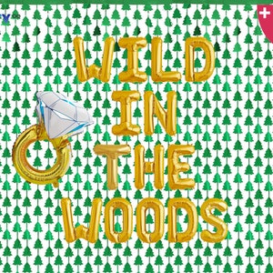 Wild in the Woods Bachelorette Balloon Banner & Backdrop | Cabin Camping Bachelorette Party Balloon Banner | Bachelorette Party Decor