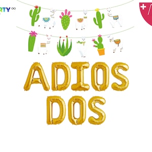 Adios Dos Balloon Banner | 3rd Birthday Decoration Balloons | Mexico 3rd Birthday Young Wild Balloons | Third Birthday Banner