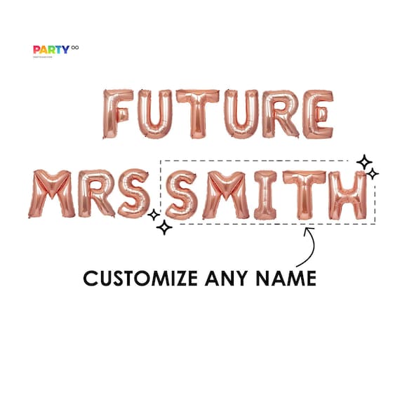 Future Mrs Custom Balloon Banner | Bridal Shower Decoration | Custom Bachelorette Party Photo Backdrop | Custom Bachelorette Party Banner Il_570xn