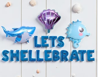 Let's Shellebrate Balloon Banner: Mermaid Under the Sea Birthday