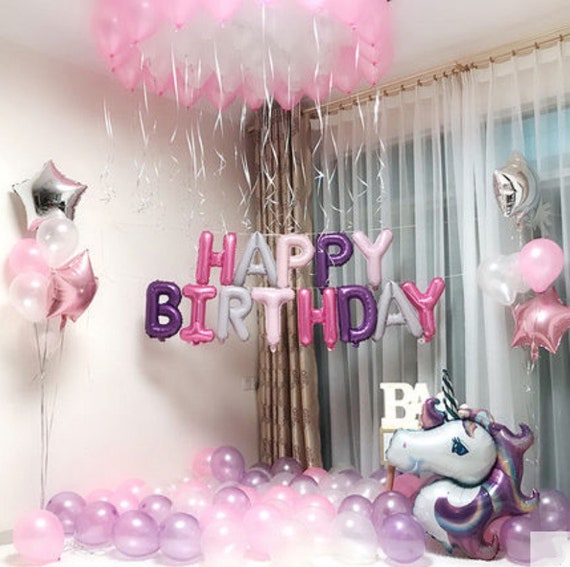 Unicorn Birthday Themed Party Balloon Set, Unicorn Birthday Party  Decorations by Party Eight