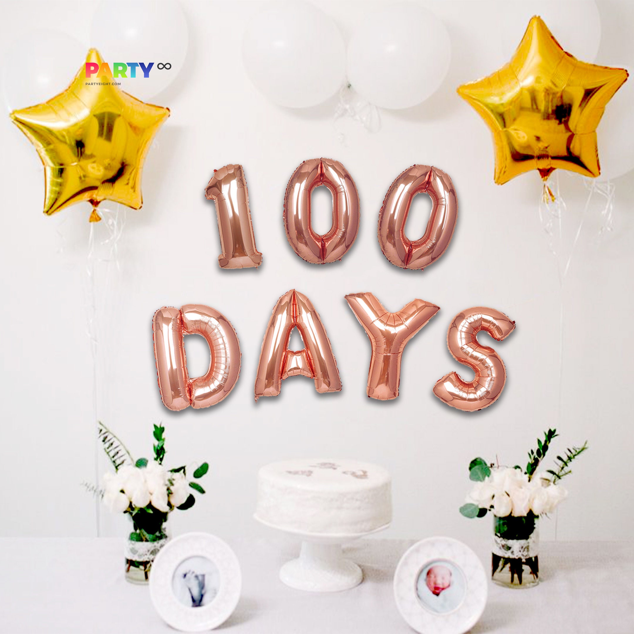 100th Day Celebration Balloon Kit Korean 100 Days Etsy