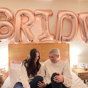 Bride Jumbo Balloon | Rose Gold Bachelorette Party Decorations | Bach Party Bachelorette Balloons | Bach Balloons Balloon Banner Bride