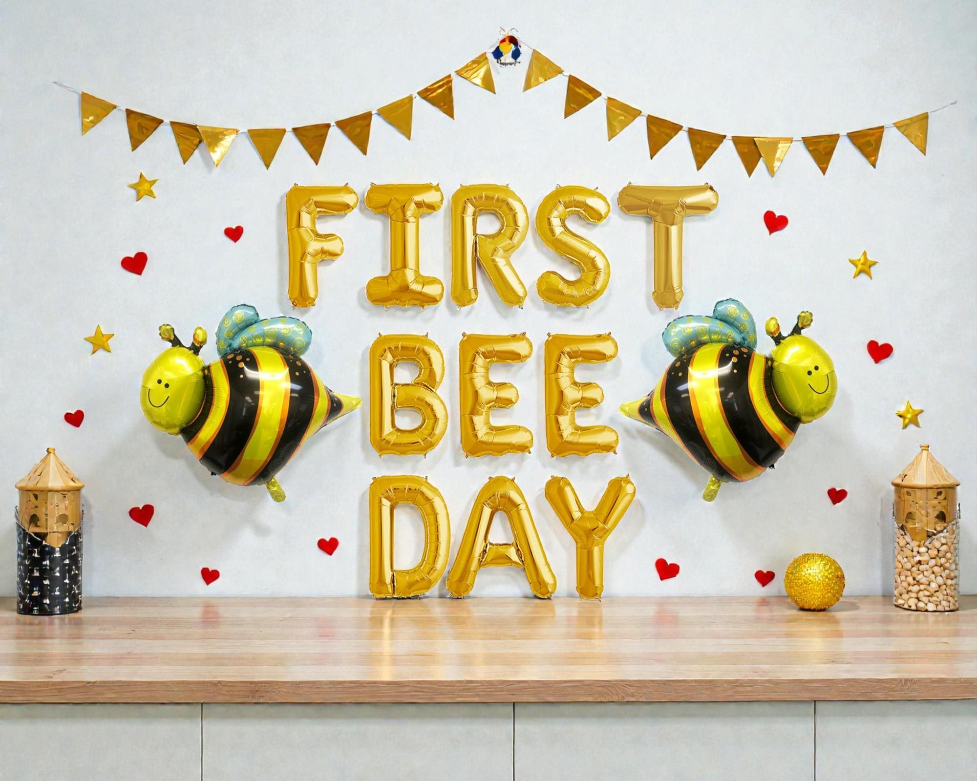 First Bee Day Balloons: Bumble Bee Themed 1st Birthday Party Decor - Etsy