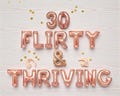 30 Flirty and Thriving Balloon Banner: 30th Birthday Party Decor