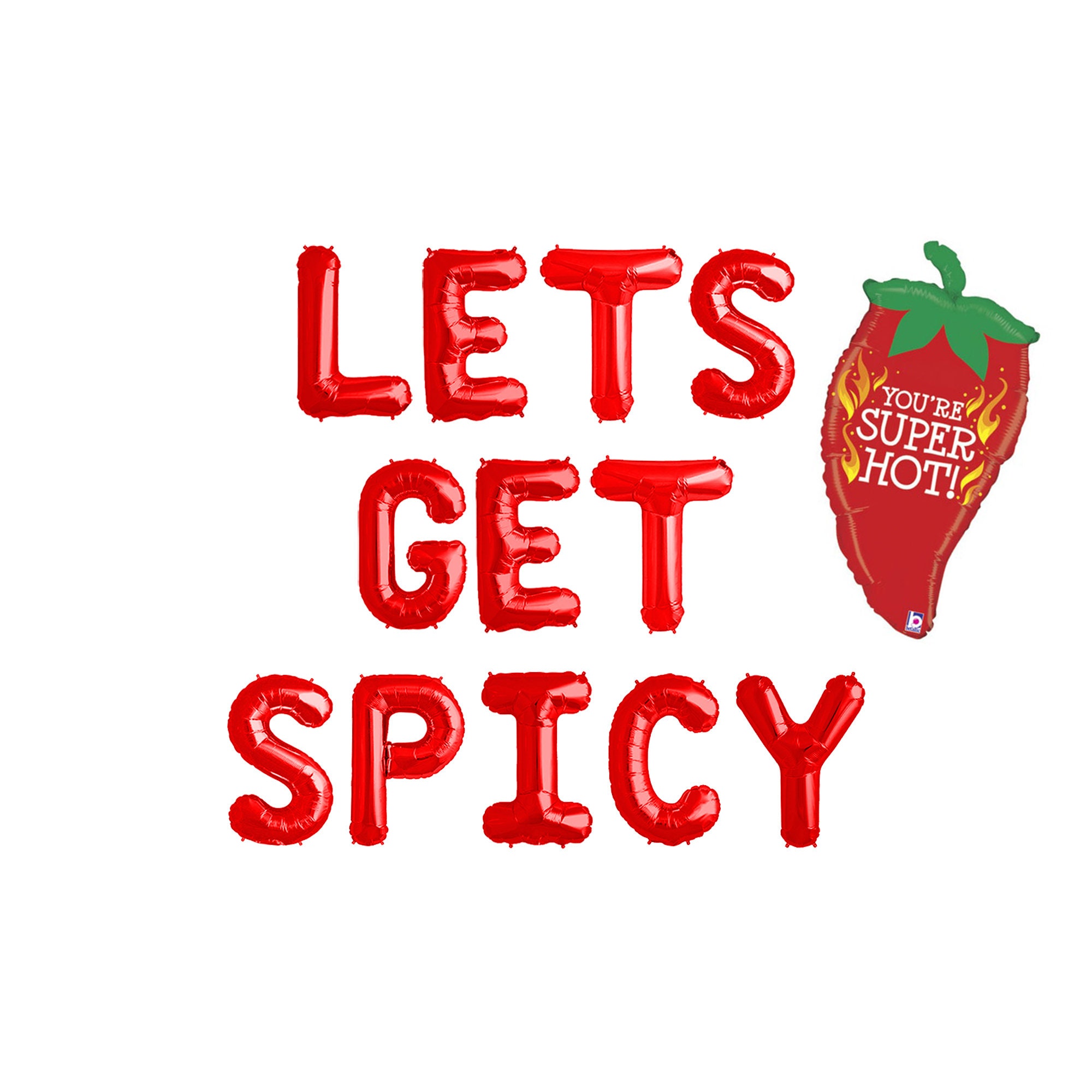 Lets Get Spicy Banner Balloons Chili Source Pepper Bar Banner Fiesta Party Taco Bridal Shower Decorations Taco Bout Love