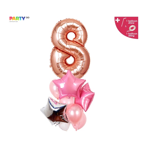 パーツ balloon White Gold Number Cluster Package - Balloonista