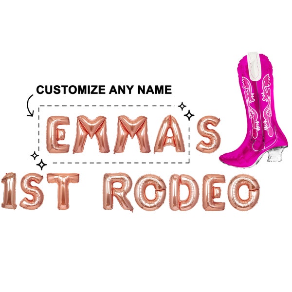 First Rodeo Balloon Banner Decorations | 1st Rodeo | Customize Cowgirl 1st birthday | Cowgirl 1st Birthday Decorations Rodeo First Birthday