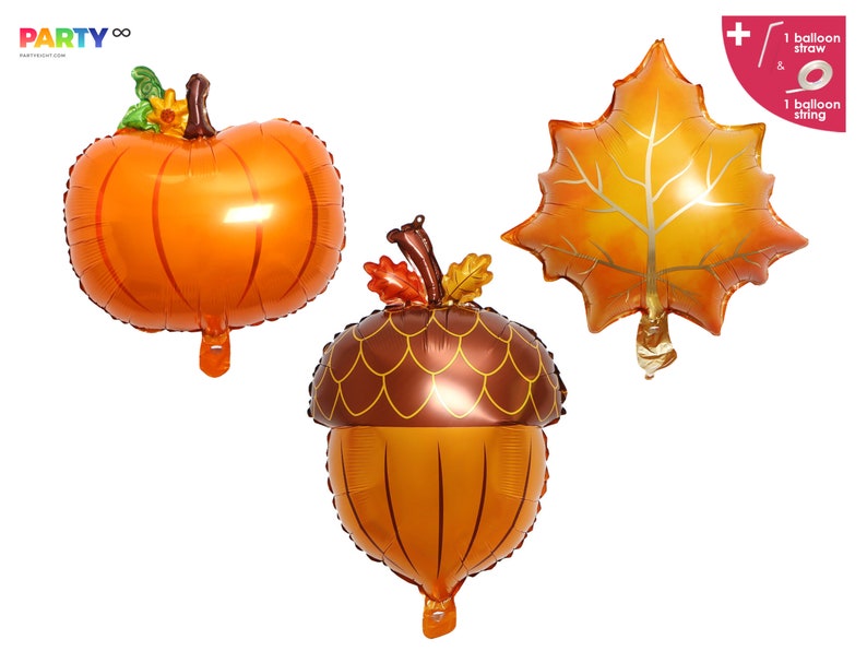 Fall Themed Party Decorations Balloons  Thanksgiving Whole Set