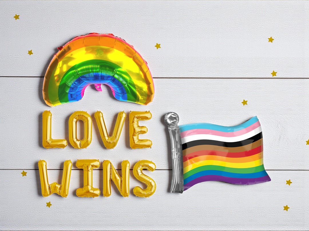 LOVE WINS Balloon Banner: LGBTQ Pride Party Decor - Etsy