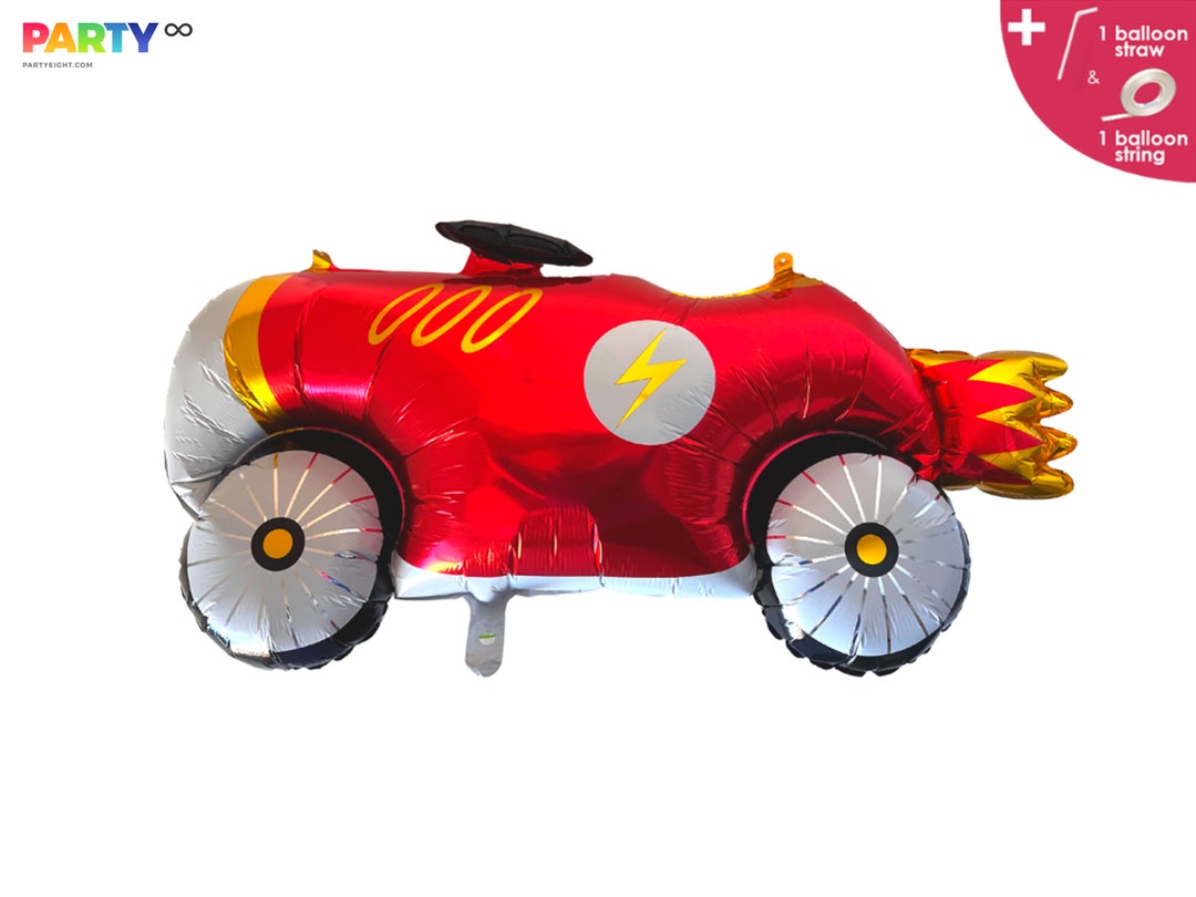 Jumbo Vintage Race Car Balloon Vintage Car Mylar Balloon Etsy