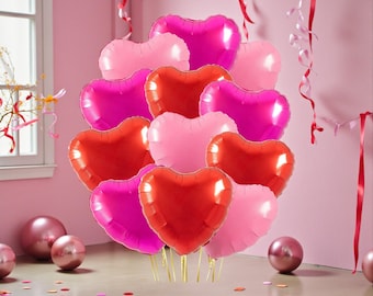 Heart Balloon Bouquet: Valentine's Day, Galentine's Day Decor