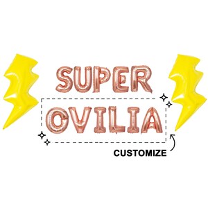 Custom Birthday Super Balloon Banner | Birthday Party Decorations |  DIY Birthday Party Decorations | Birthday Party at Home Decorations