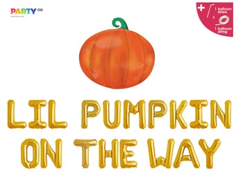 Fall Themed Baby Shower Decorations | Little Pumpkin on the way Banner | Thanksgiving Pumpkin Themed Baby Shower