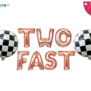 Two Fast 2nd Racing Car themed F1 theme Birthday Party Decoration Balloon Banner 2nd Two Fast Birthday Party Race Car Party Decor image 5