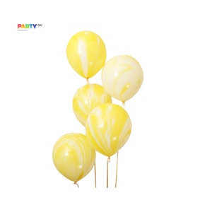 Yellow Marble Balloon Bouquet | Yellow Balloon Bouquet | Yellow theme party Decoration balloon Birthday Party