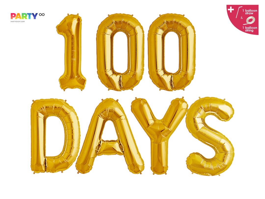 100th Day Celebration Balloon Kit Korean 100 Days Celebration Decorations Baekil Celebration