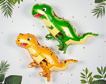 Globos de dinosaurio: Dos decoraciones para fiestas de dinosaurios Rex con temática Roar Rawr