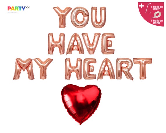 You Have My Heart Proposal balloon party decor | Proposal | Engagement Party Decor Balloon Decor | Engaged | Proposal balloon banner Il_570xn