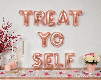 Treat Yo Self Banner for Dessert Table: Wedding Dessert Bar & Candy Buffet Decor