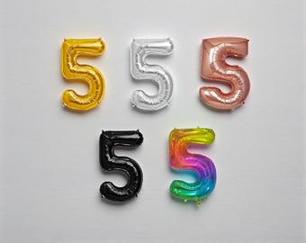 Giant 40-inch Number 5 Balloon: Birthday Party Decoration