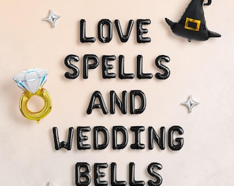 Love Spells Wedding Bells Halloween Bachelorette Balloon Kit: Witchy Potion Bar Bridal Shower Decor