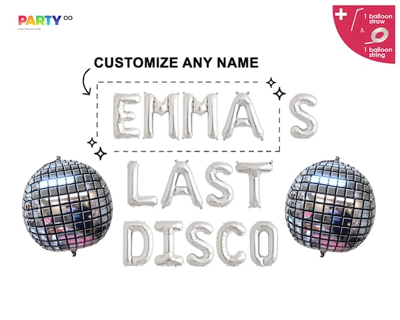 Last Disco Custom Balloon Banner | Rodeo Bachelorette Party Decor | Customize Cowgirl Bachelorette Party Decorations Il_570xn