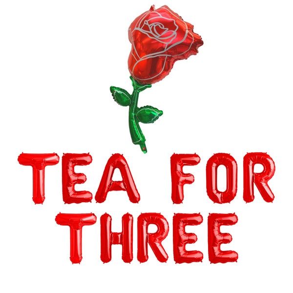 Tea For Three Balloons | Tea Birthday Party | 3rd Birthday Tea Party Decors | Birthday Girl Tea Party Pink Floral Peach Third Birthday