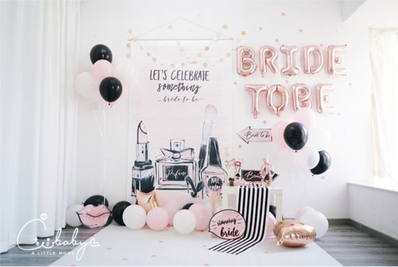 Exclusive Rose Gold Bridal Shower Decoration Set Image 0