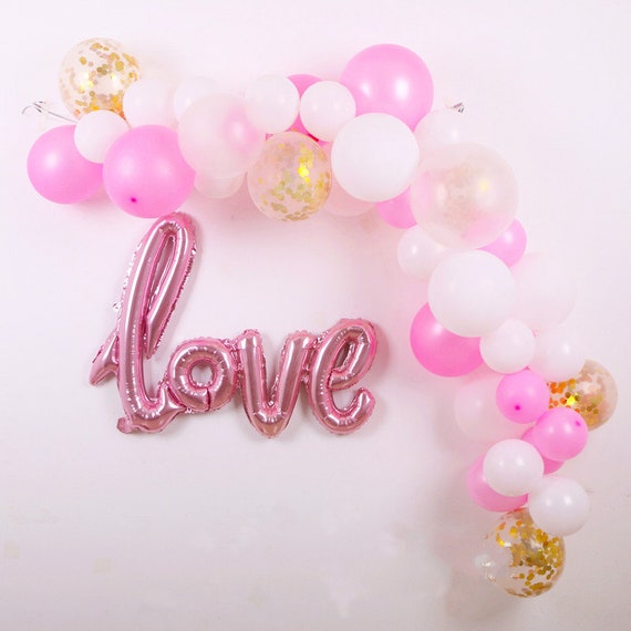 Balloon Garland with Love | DIY Balloon Garland | Balloon Arch | Balloon Garland Kit | Bridal Shower/Bachelorette Balloons Il_570xn